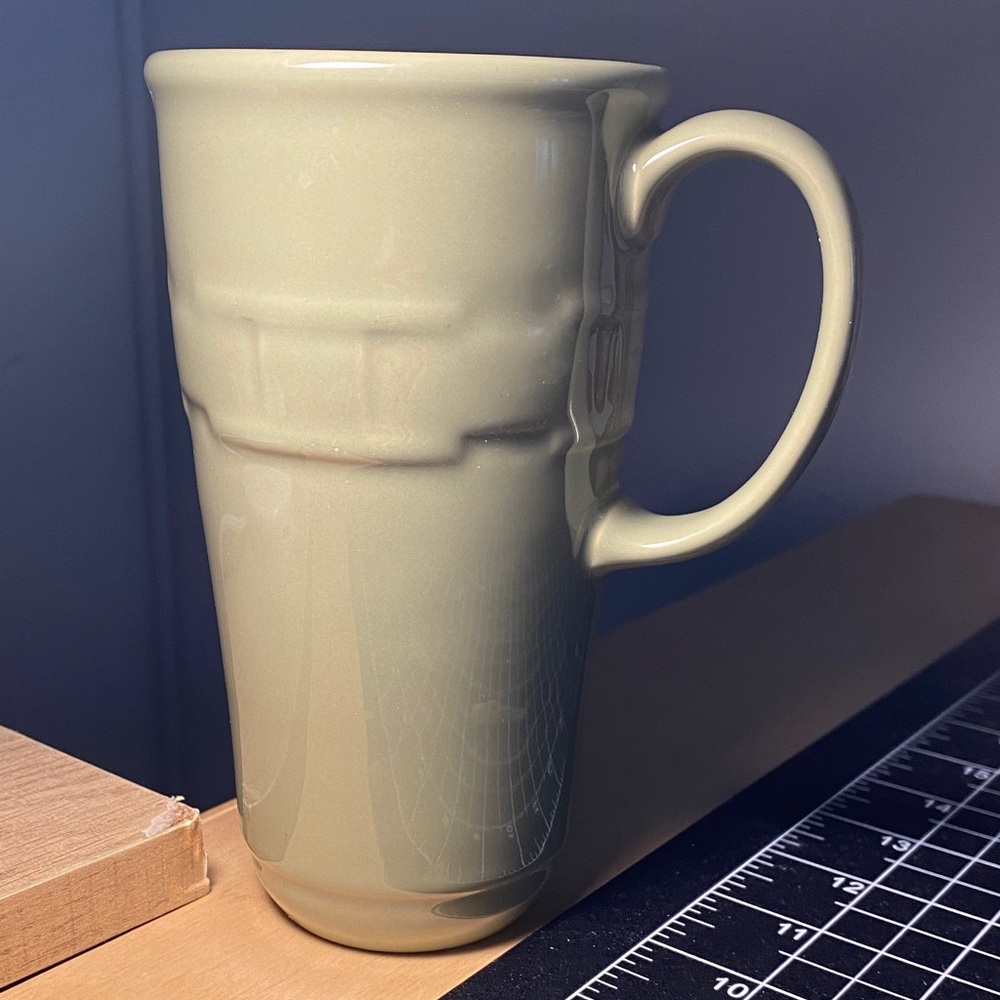 Longaberger Tall Ceramic Mug in Sage